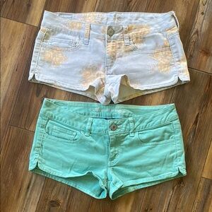 Stylish Women's Floral and Mint Shorts